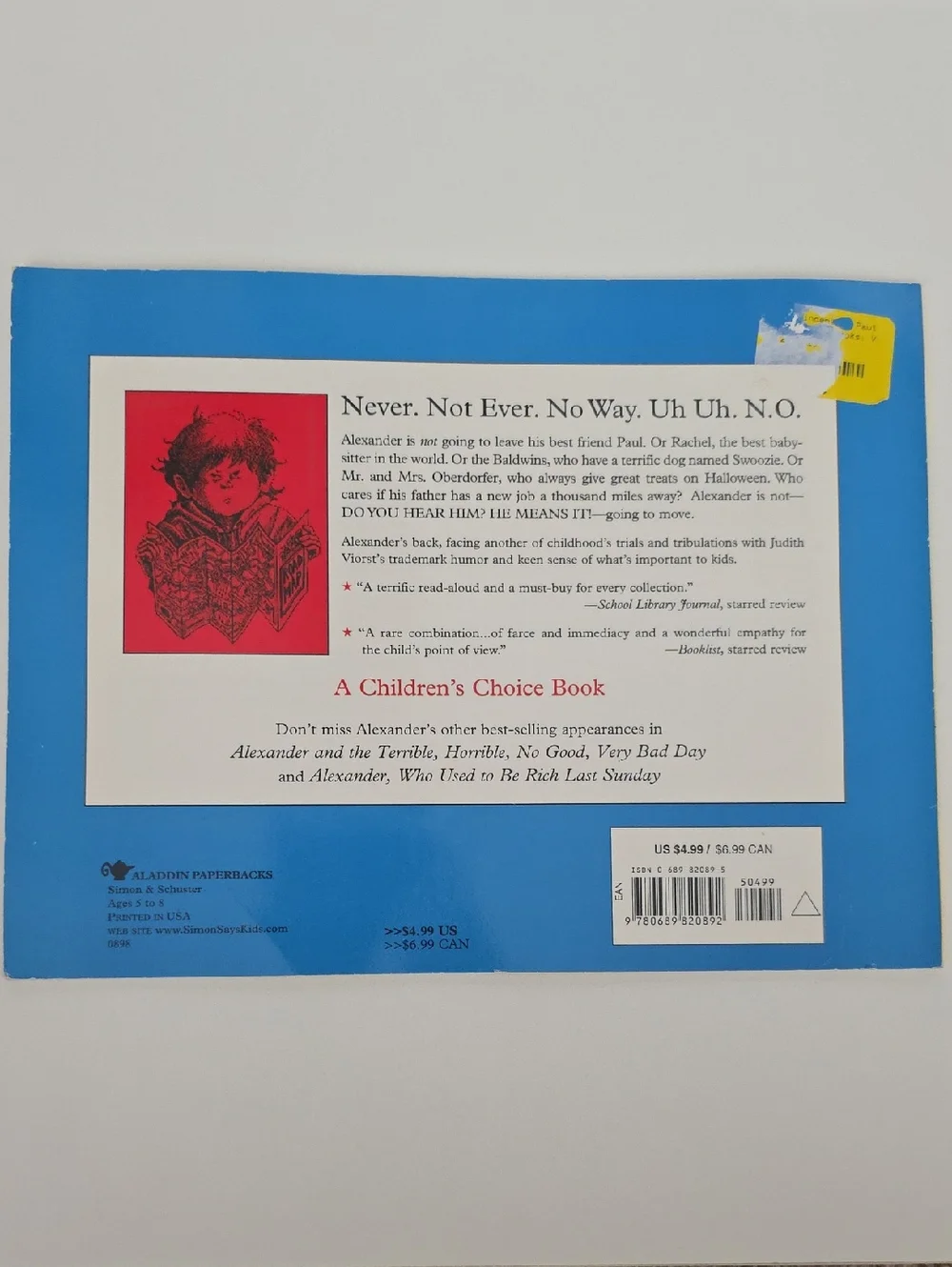 Set of 3 'Alexander' Children's Books By Judith Viorst